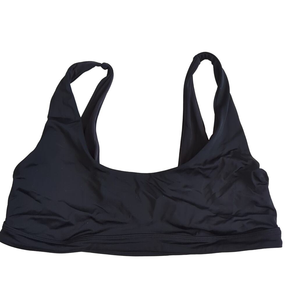 Andie Swim‎ Black Swimsuit Bikini Top Womens XL Square Neck